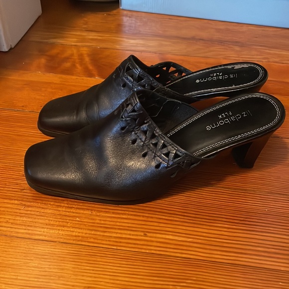 Vintage LIZ CLAIBORNE Lattice flex heeled mules - Picture 3 of 7